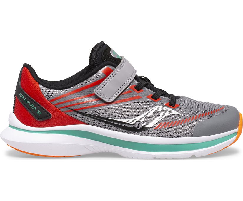 Saucony Kinvara 12 A/C Kids\' Sneakers Grey / Orange | Canada 817AHKP